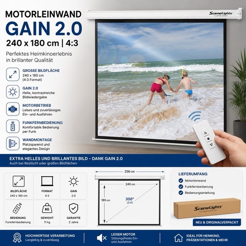 Motorleinwand gain 2 0 - motorleinwand,
